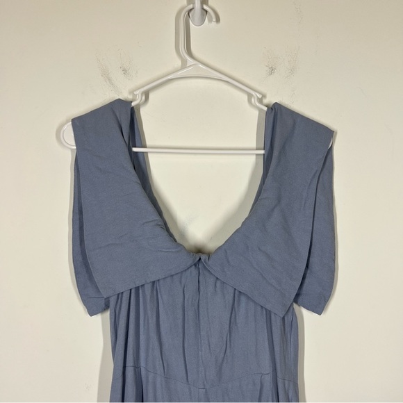 Reformation Blue Button Down Dress Size 8 - Picture 4 of 8